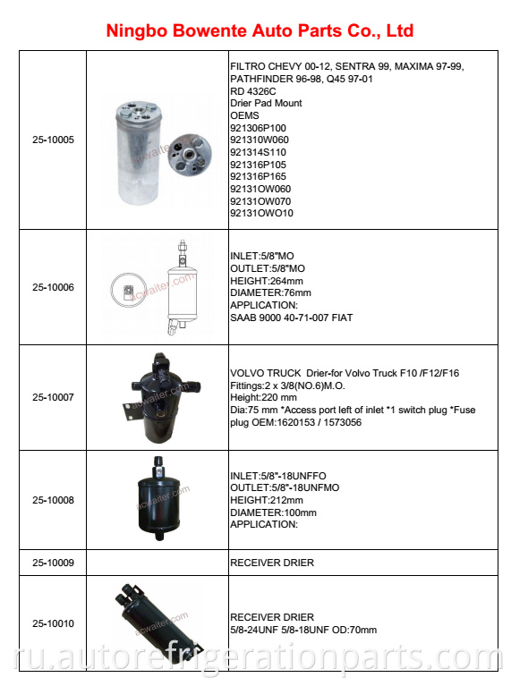 Other Auto Ac Receiver Drier